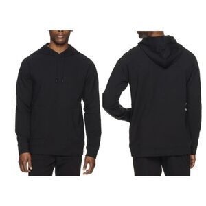 Gaiam Men's Zen Flex Drawstring Pockets Hoodie Black L